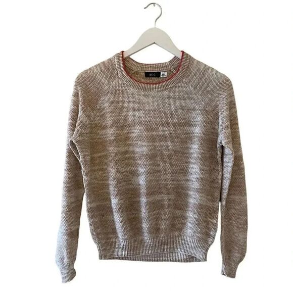BDG Heather Brown Cotton Crewneck Long Sleeves Lightweight Knit SZ SP #1796 - Picture 1 of 13